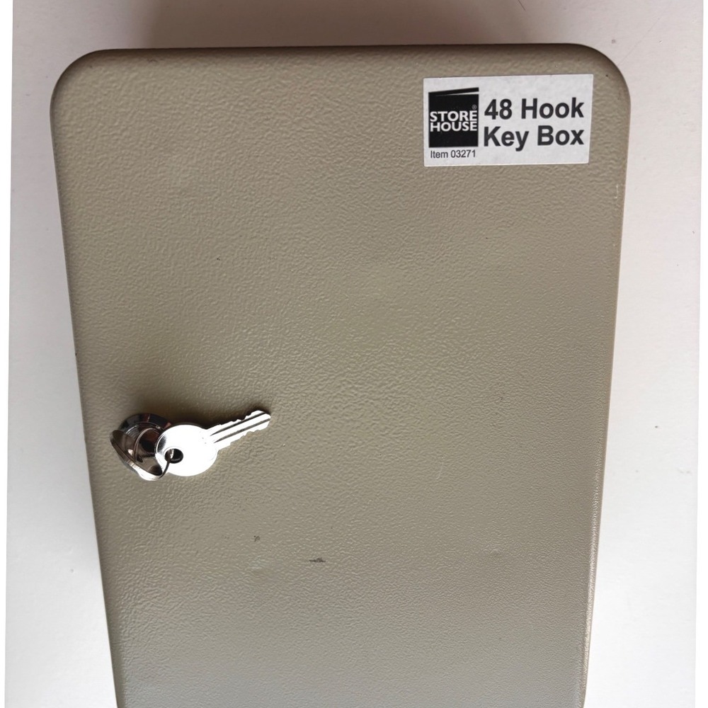 Key Box Storehouse Steel Tan Key Lock Industrial Office Security 03271